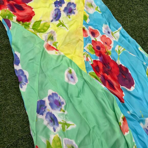 Ralph Lauren Collection Purple Label Women's Silk Asymmetrical Floral Dress - Picture 4 of 5